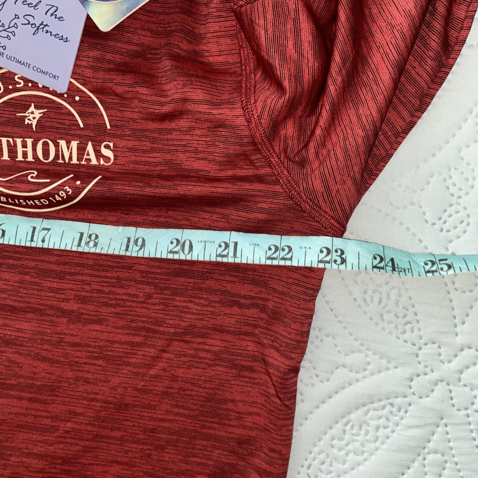 Sea Life Performance Shirt Men's XL St. Thomas U.S.V.I. Red Heather Long Sleeve gallery