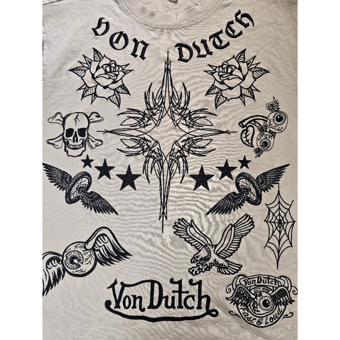 Von Dutch Originals Von Dutch Graphic Sleeveless Tank Top Large Y2K Tattoo Goth gallery