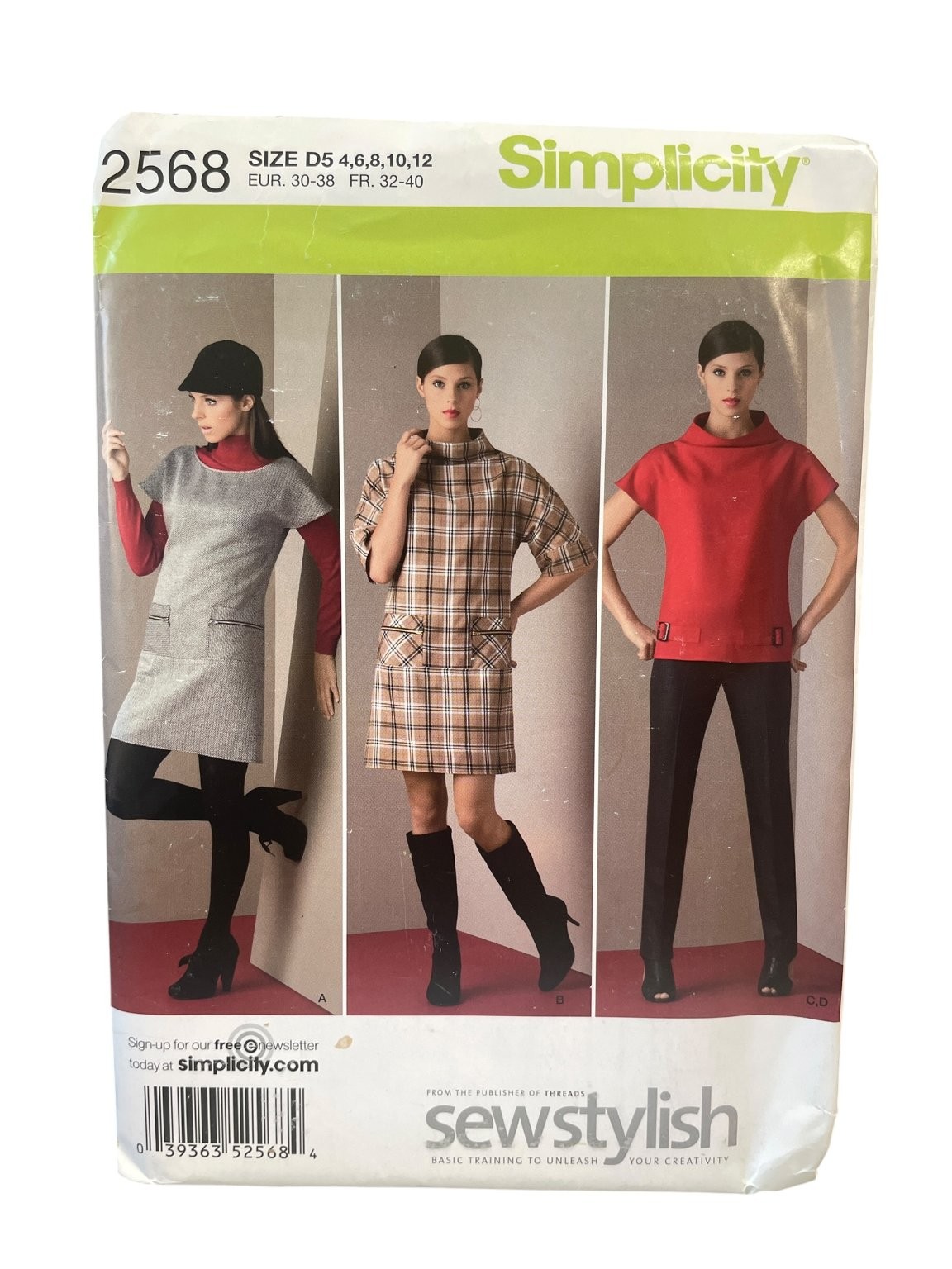 Simplicity 2568 Misses/Miss Petite Pants Dress Top Size D5 4-12 Modern