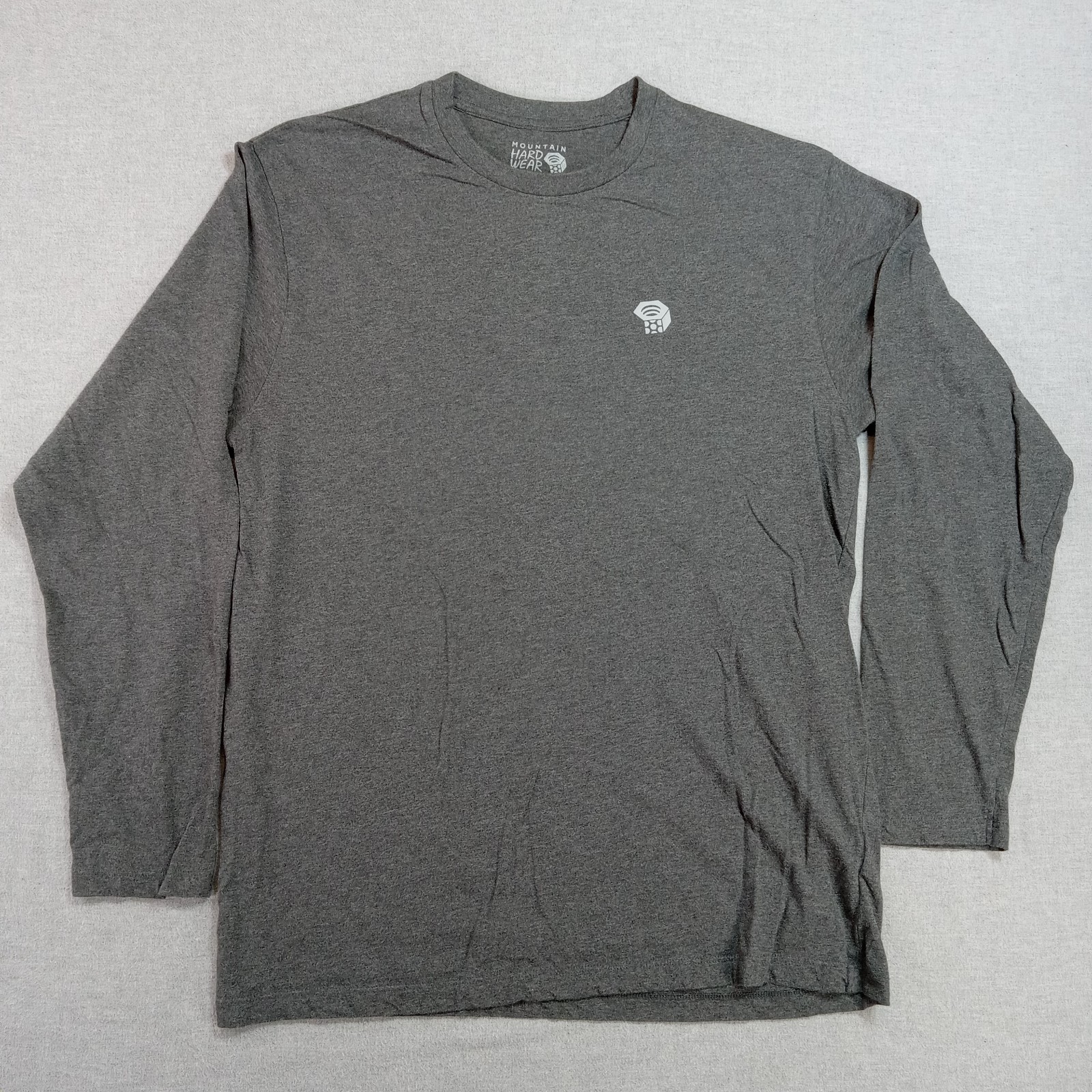 Mountain Hardwear Gray Long Sleeve Performance Shirt Organic Cotton Blend L