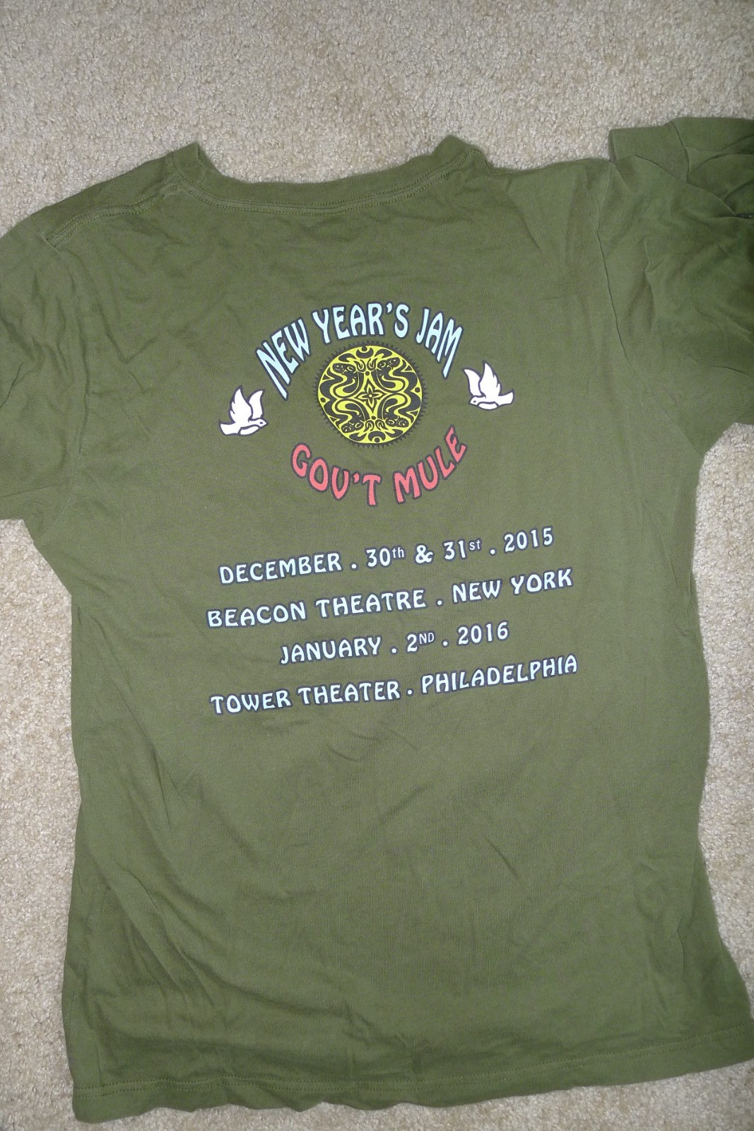 Govt Gov't Mule Long Sleeve NYE Concert Shirt Size Medium Philidelphia 2015 gallery