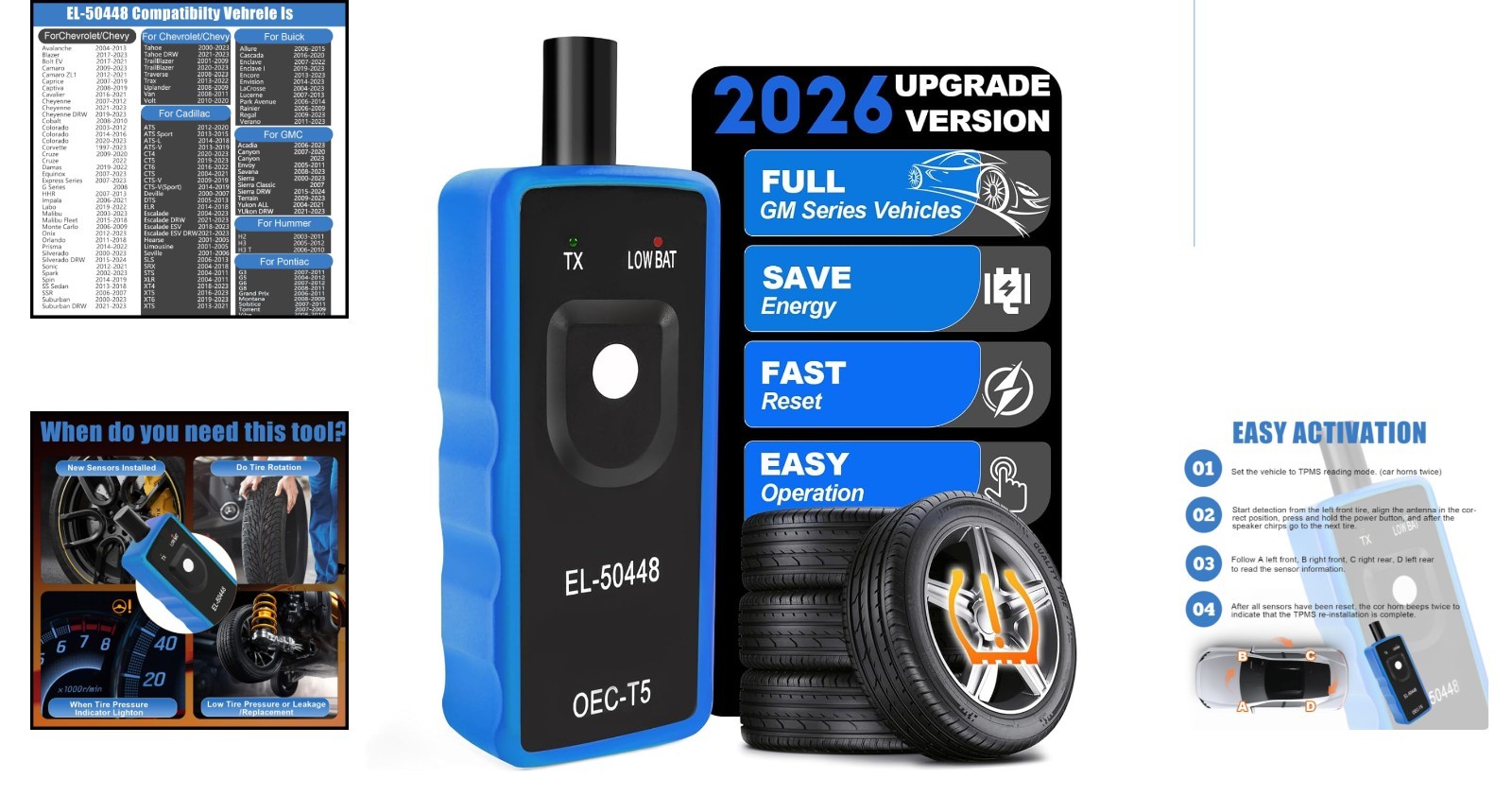 OEC-T5 TPMS Programming Tool – Durable, Ergonomic & Compatible with GM Models