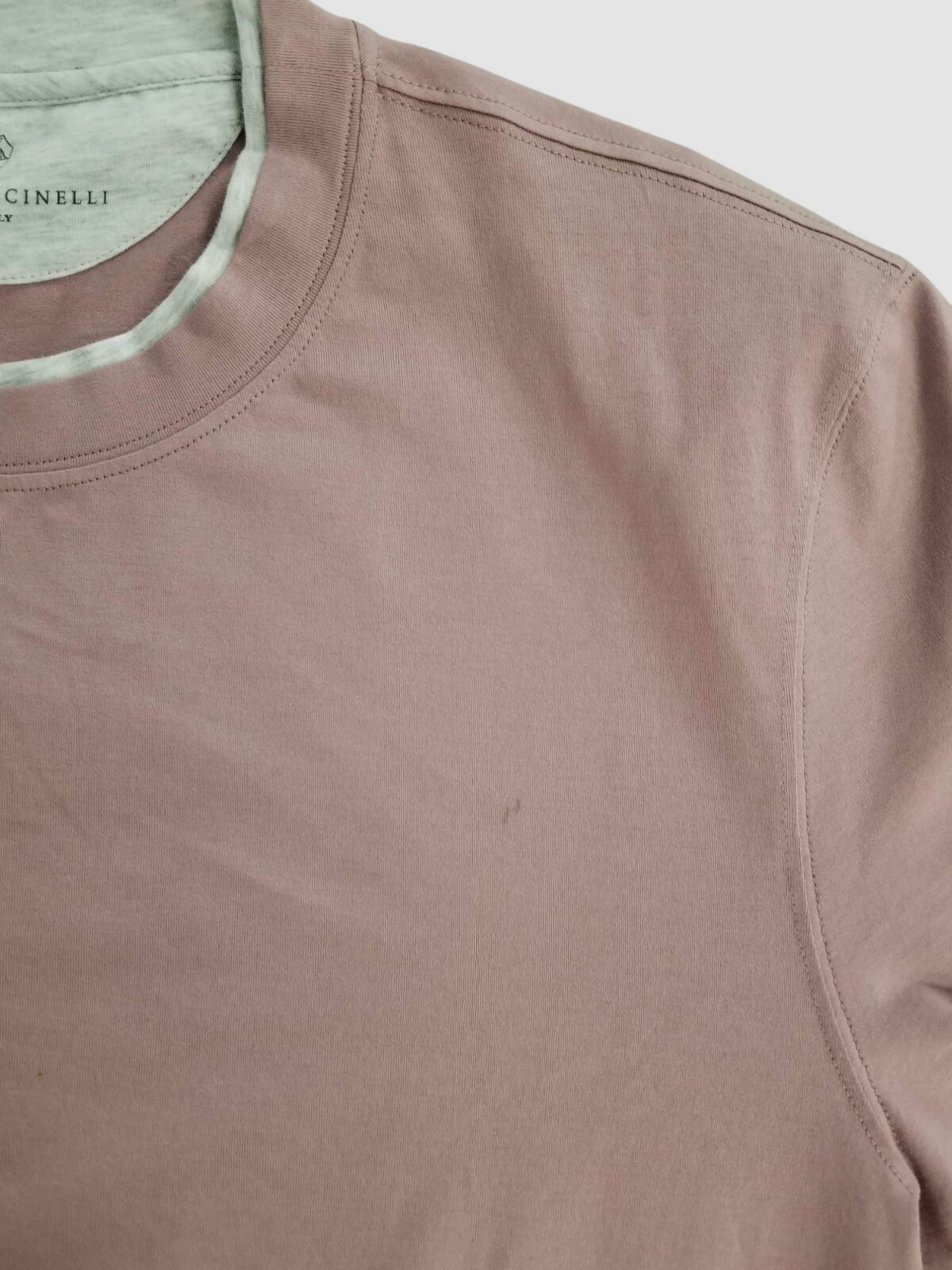 Brunello Cucinelli Men Purple Tipped Short-Sleeve Tee Crew-Neck T-Shirt Size M gallery