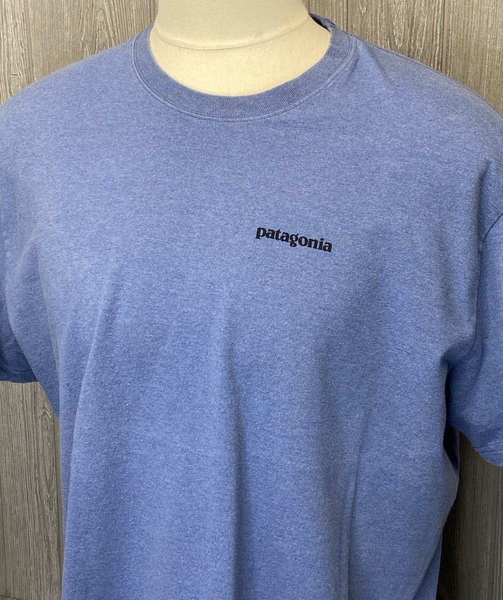 Patagonia Men’s Logo Responsibili-Tee Blue STY39174 Size XXL 2XL gallery