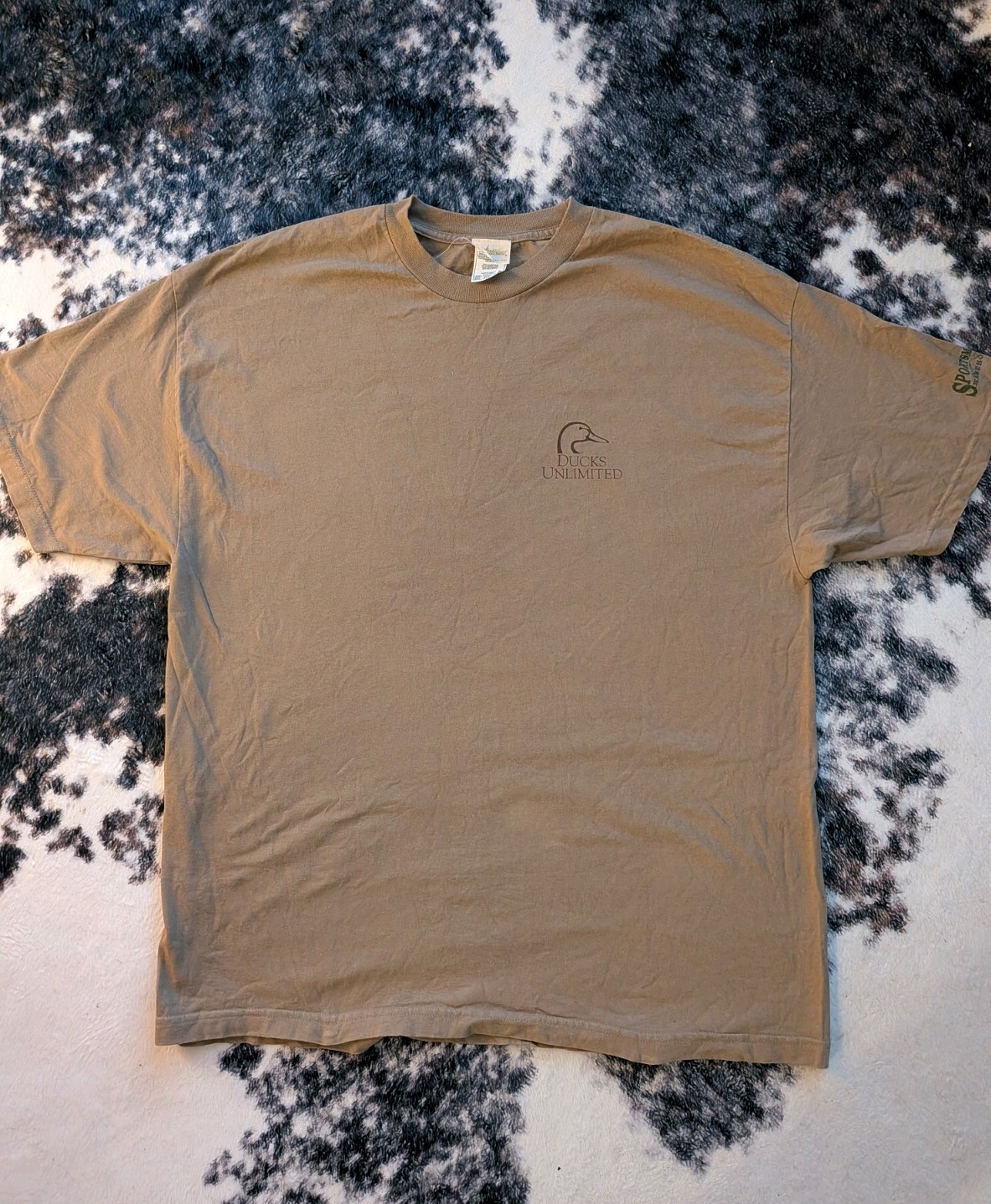 Artisans Ducks Unlimited Brown Dog Sportsman's Warehouse 90s Cotton Tee 2XL Vtg gallery