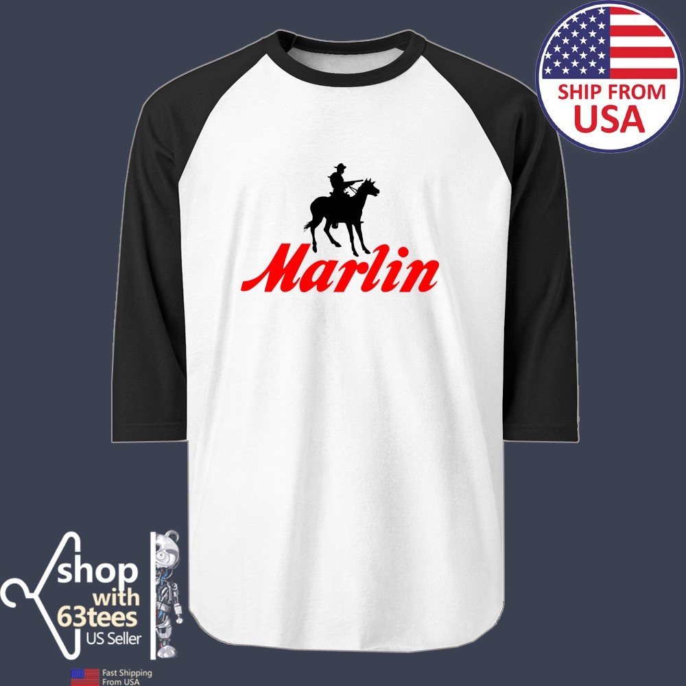 Marlin Guns Firearms Men’s Raglan Black Size S to 2XL