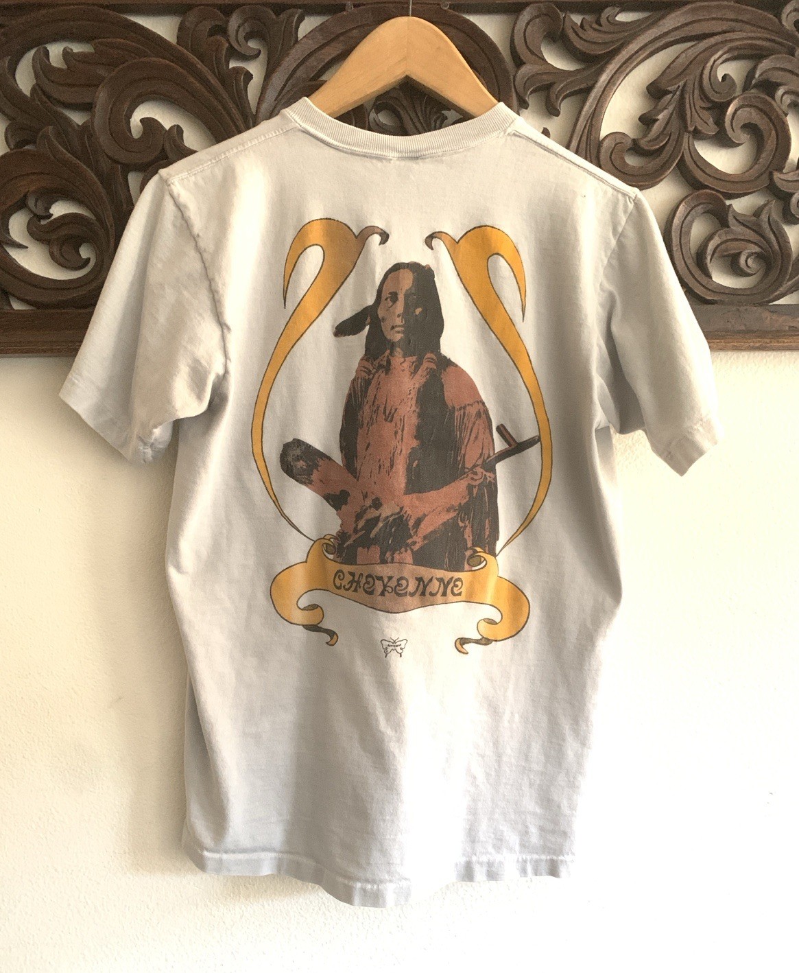 Vintage Cheyenne Towncraft Pocket T Shirt Faded Light Blue Sz M 50s 60s Native gallery