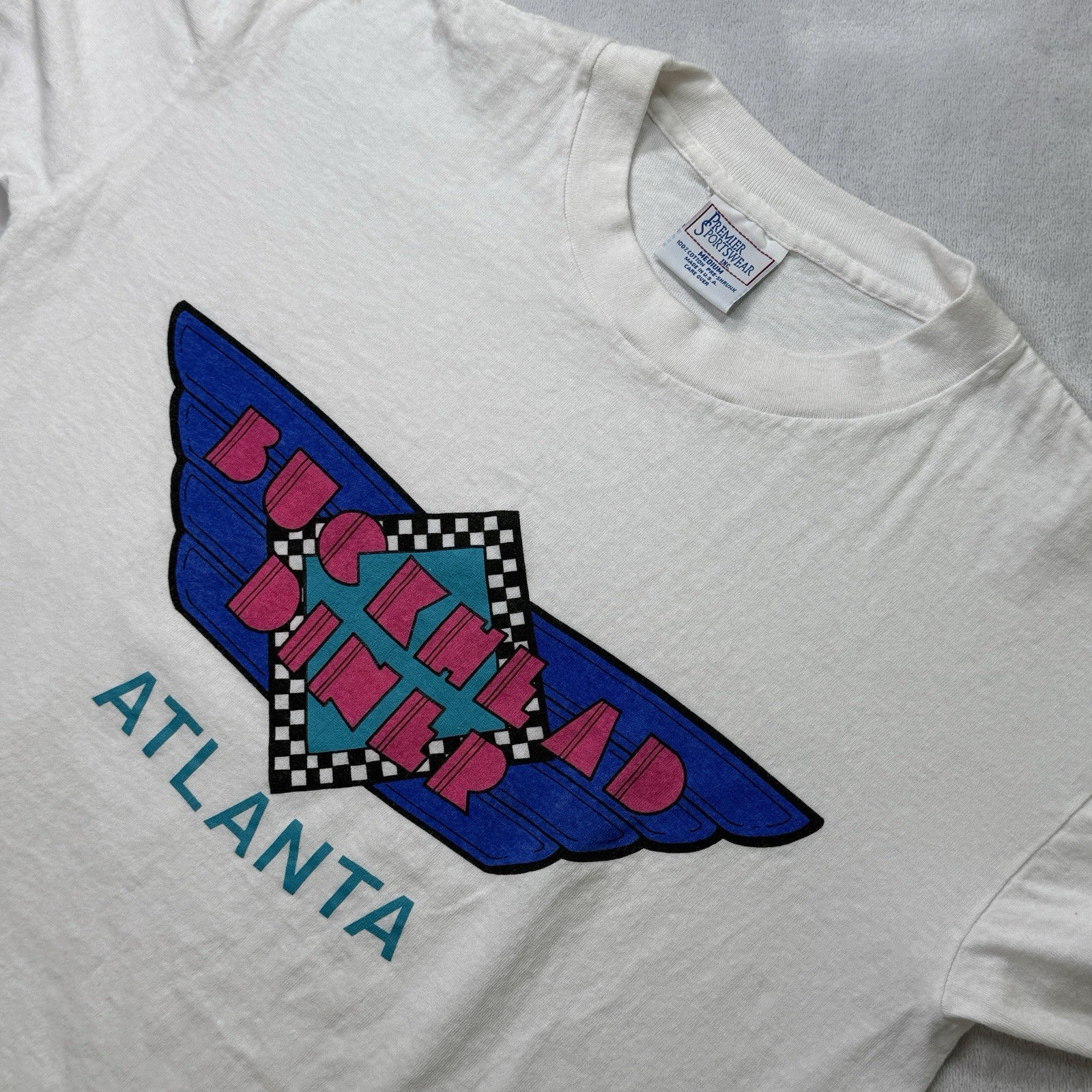 Vintage Buckhead Diner Atlanta Graphic T Premier Sportswear M Single Stitch USA