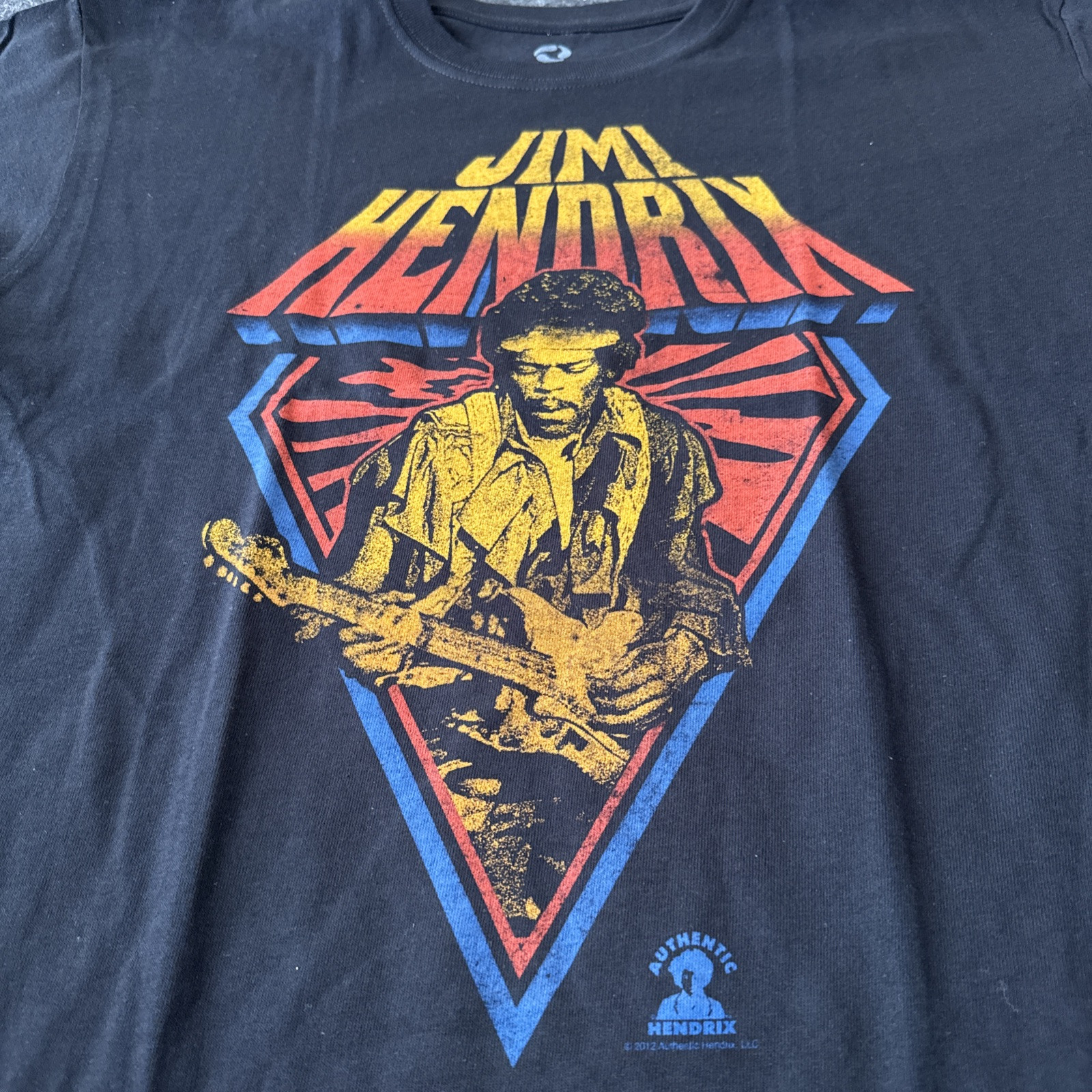 Jimi Hendrix Liquid Blue Shirt Mens L Black Graphic Tee 2012 DeadStock Collector gallery