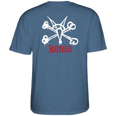 Powell Peralta Skateboard Shirt Rat Bones Indigo Blue