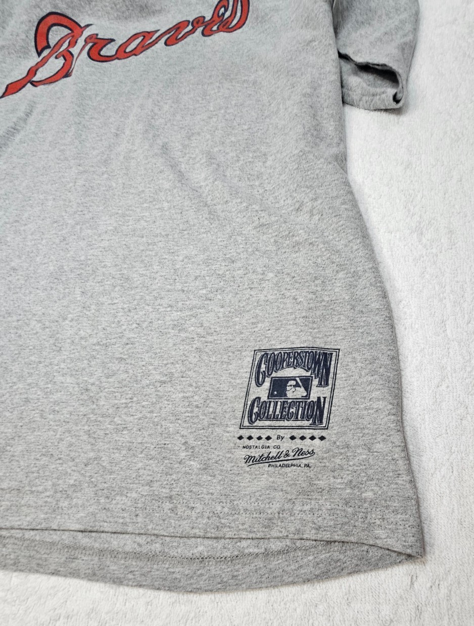 ATLANTA BRAVES MLB T-SHIRT MENS XL Majestic authentic Gray gallery