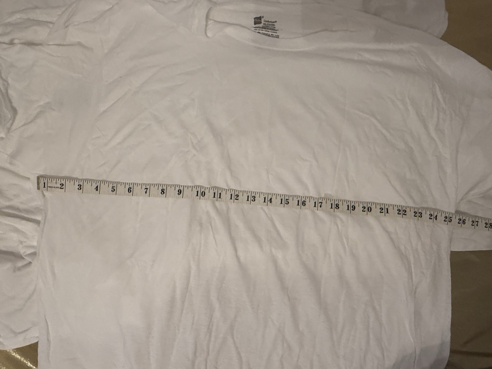NWT Hanes 4 Pack Original Fit Crew Cotton T Shirts White Size 2XL 50”-52" gallery