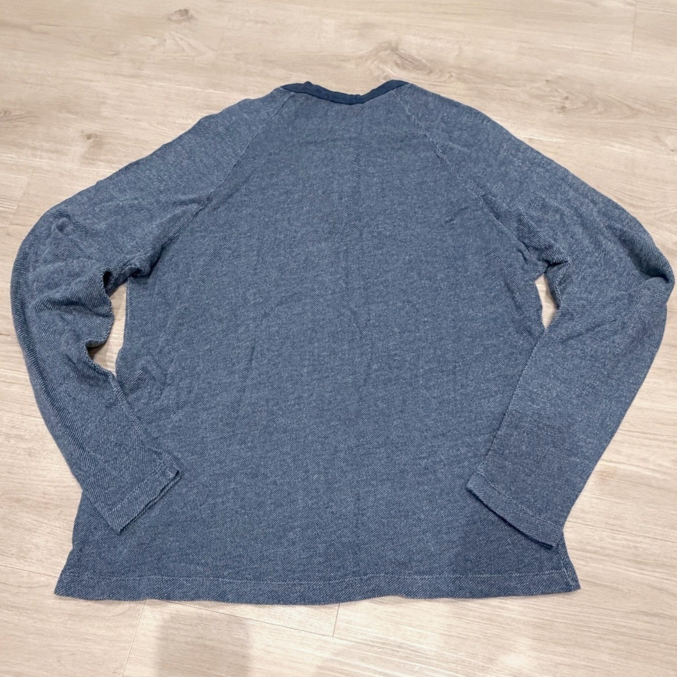 Theory Mens Blue Raglan Sleeve Pima Cotton Blend Jonatan L Henley Shirt Size XL gallery