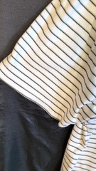 IZOD Mens Collared Striped Short Sleeve Polo Shirt Black White Size L
