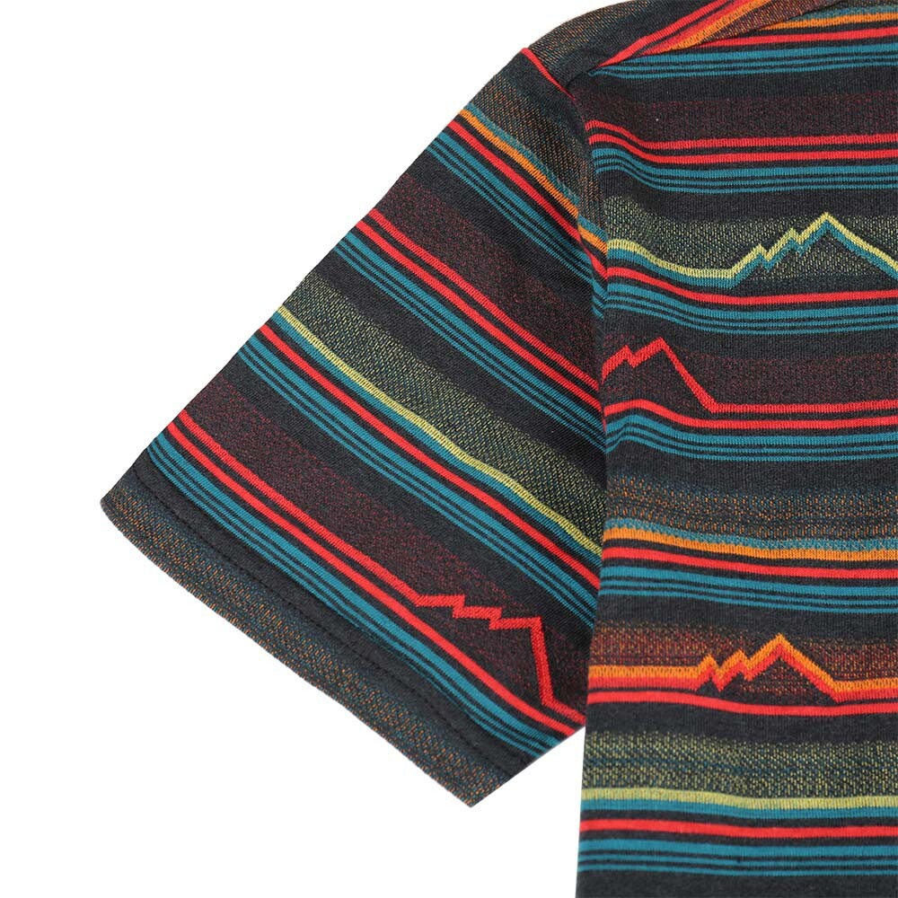 Beautiful Giant Men's Striped T-shirt Jacquard Regular Fit Outdoor BLACK gallery