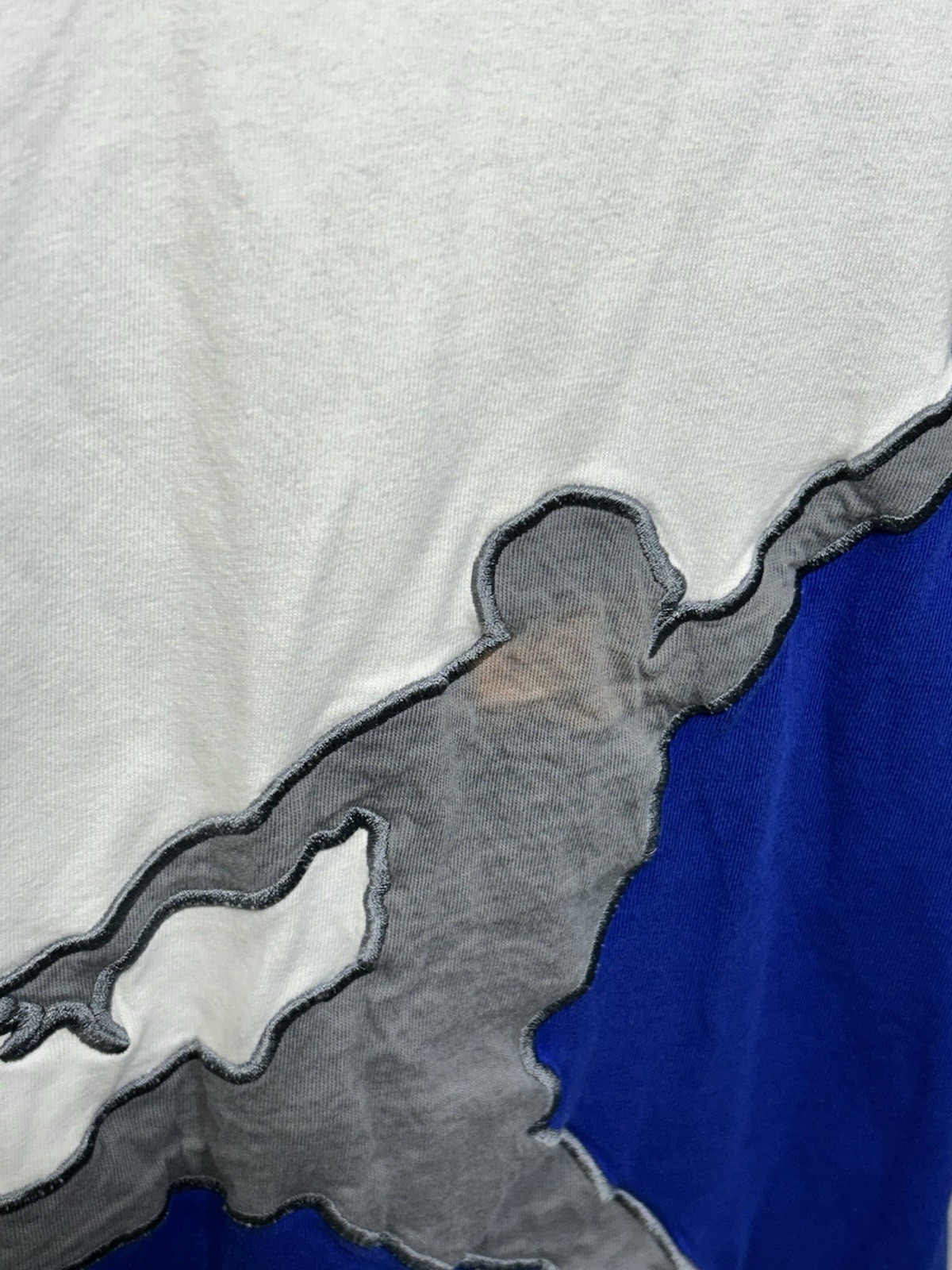 Nike Air Jordan T-Shirt Men XL Big Jumpman Embroidered Logo Blue White 37269-101 gallery