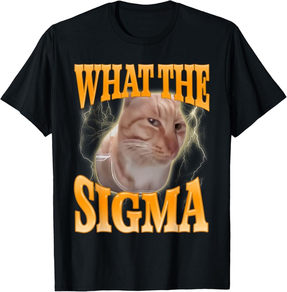 Funny Side Eye Cat What The Sigma Mr Fresh Sarcastic Meme T-Shirt