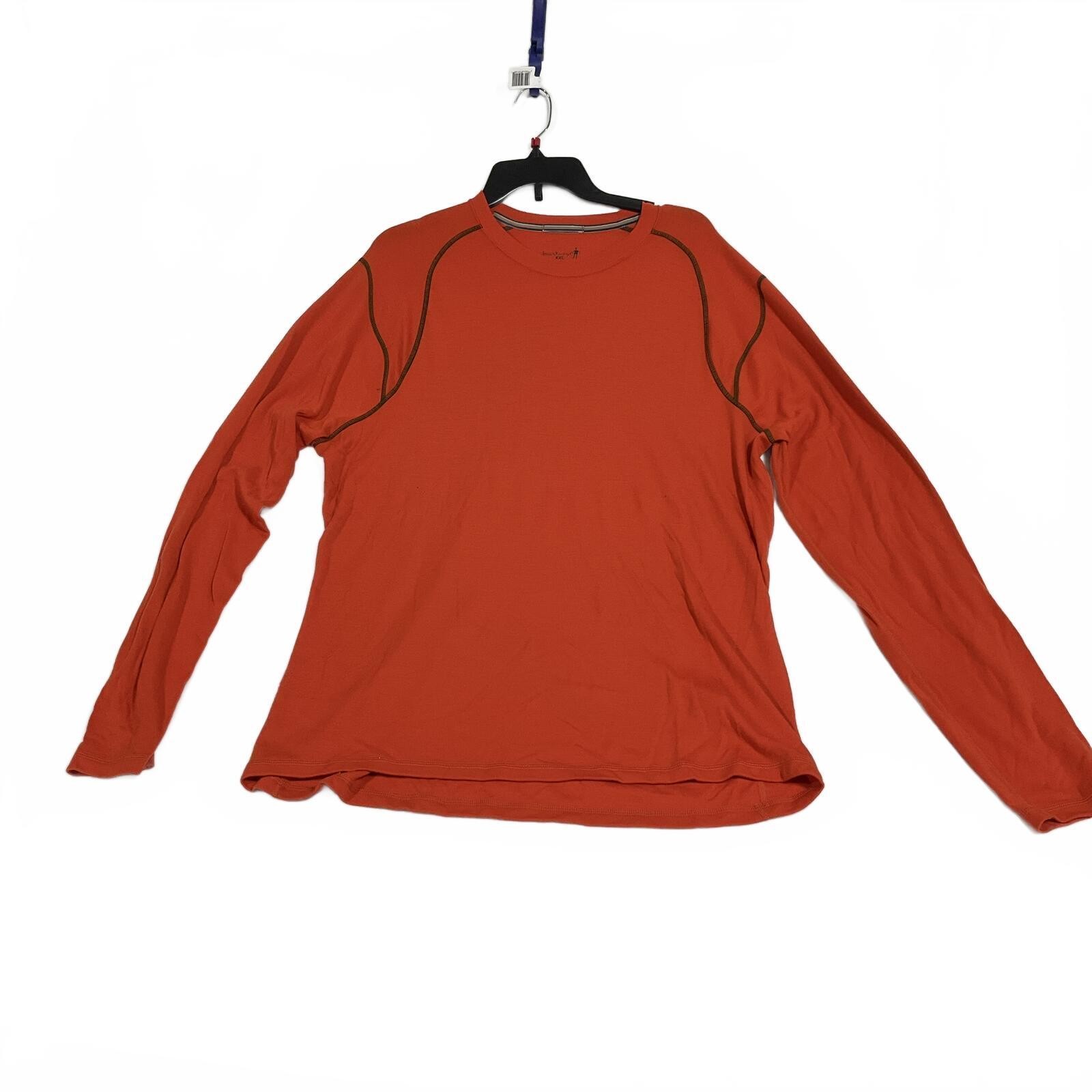 Smartwool Men’s Long Sleeve Merino Wool Shirt XXL Orange b33