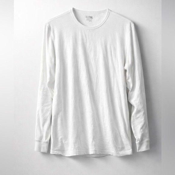 32 Degrees Heat brand – Men’s Long Sleeve Crewneck Shirt – White – L
