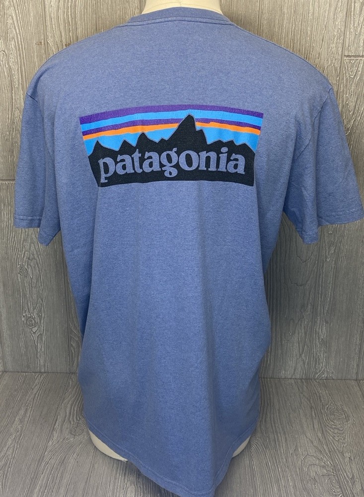 Patagonia Men’s Logo Responsibili-Tee Blue STY39174 Size XXL 2XL
