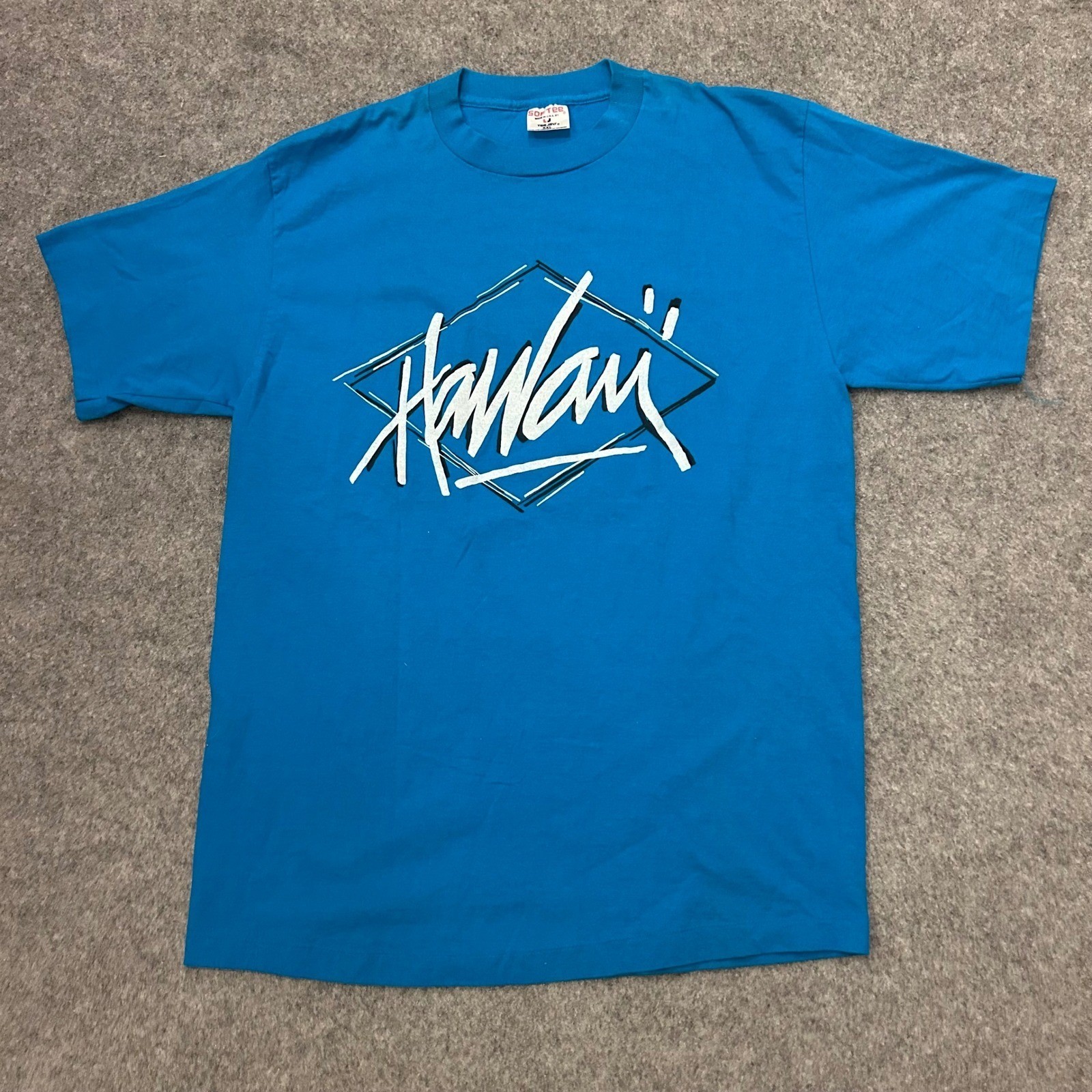 Vintage 90s Hawaii Center Logo Beach Surf Graphic Single Stitch Tee Adult XXL gallery