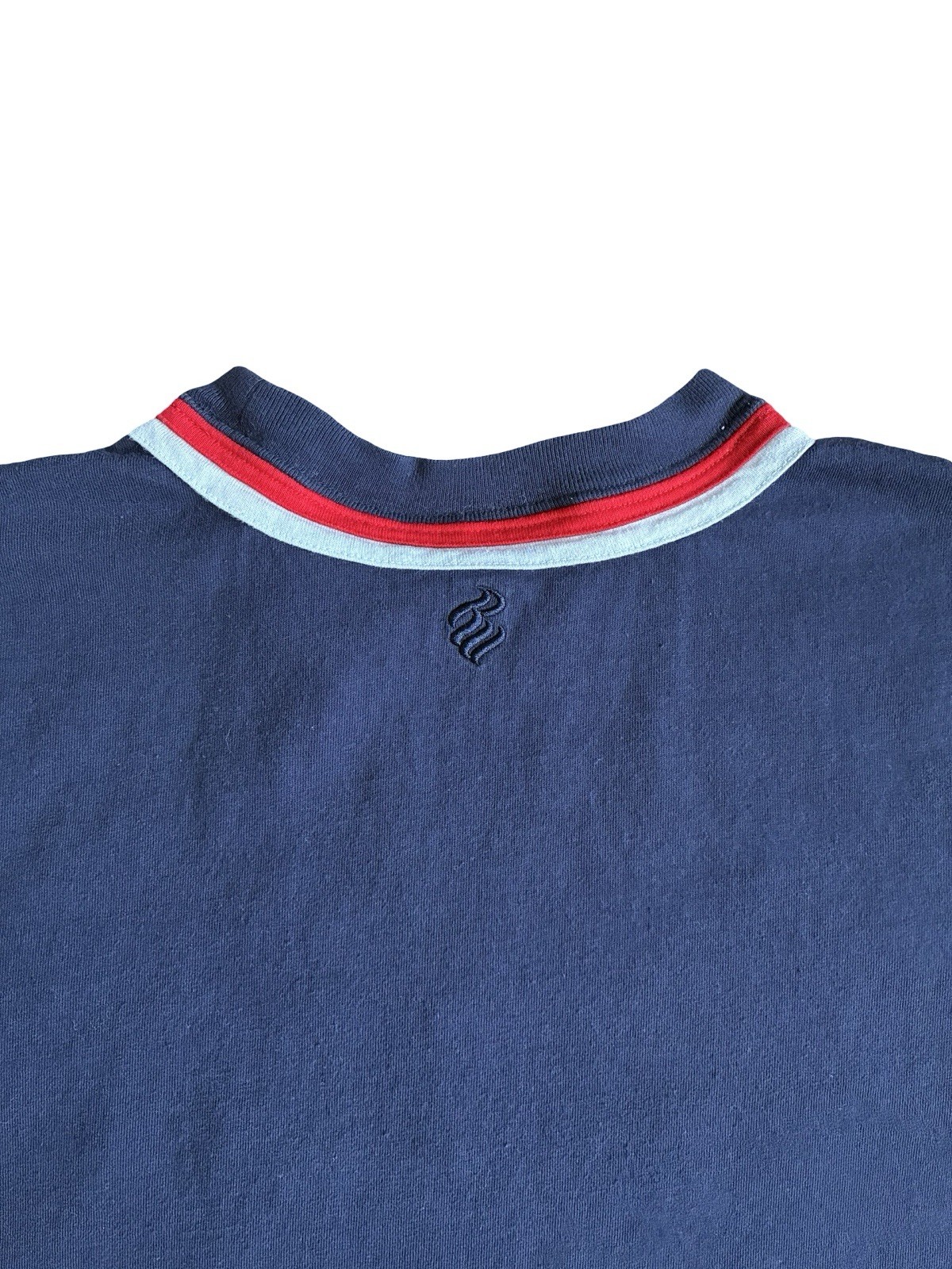 Vintage Y2K Rocawear Embroidered Graphic Short Sleeved Ringer T-Shirt Size L gallery