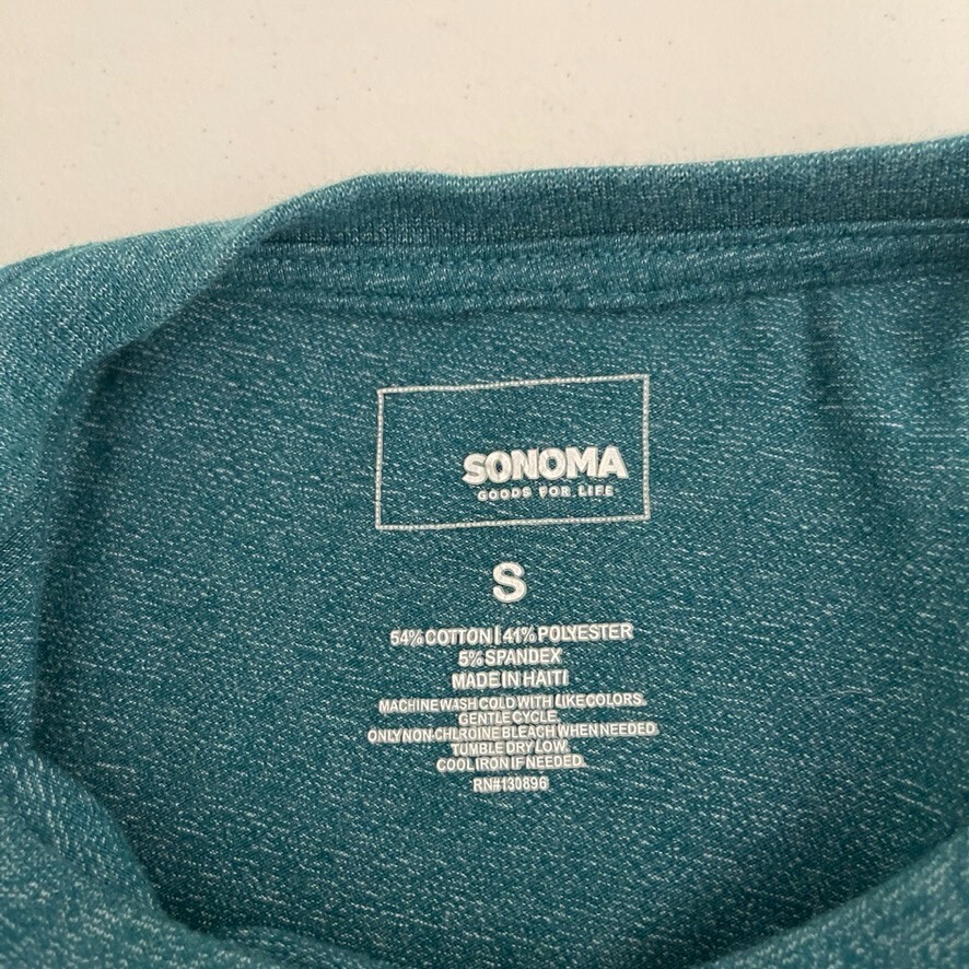 Sonoma T-Shirt Men's Small Blue Heather Short Sleeve Crew Neck Tee Cotton Top gallery