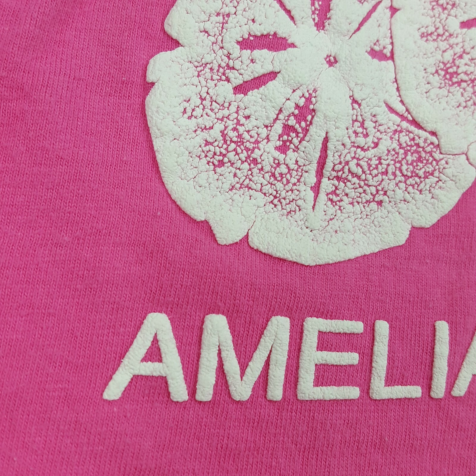 VTG Amelia Island Pink Puff Print Preppy Size S Beach USA Made T Shirt gallery