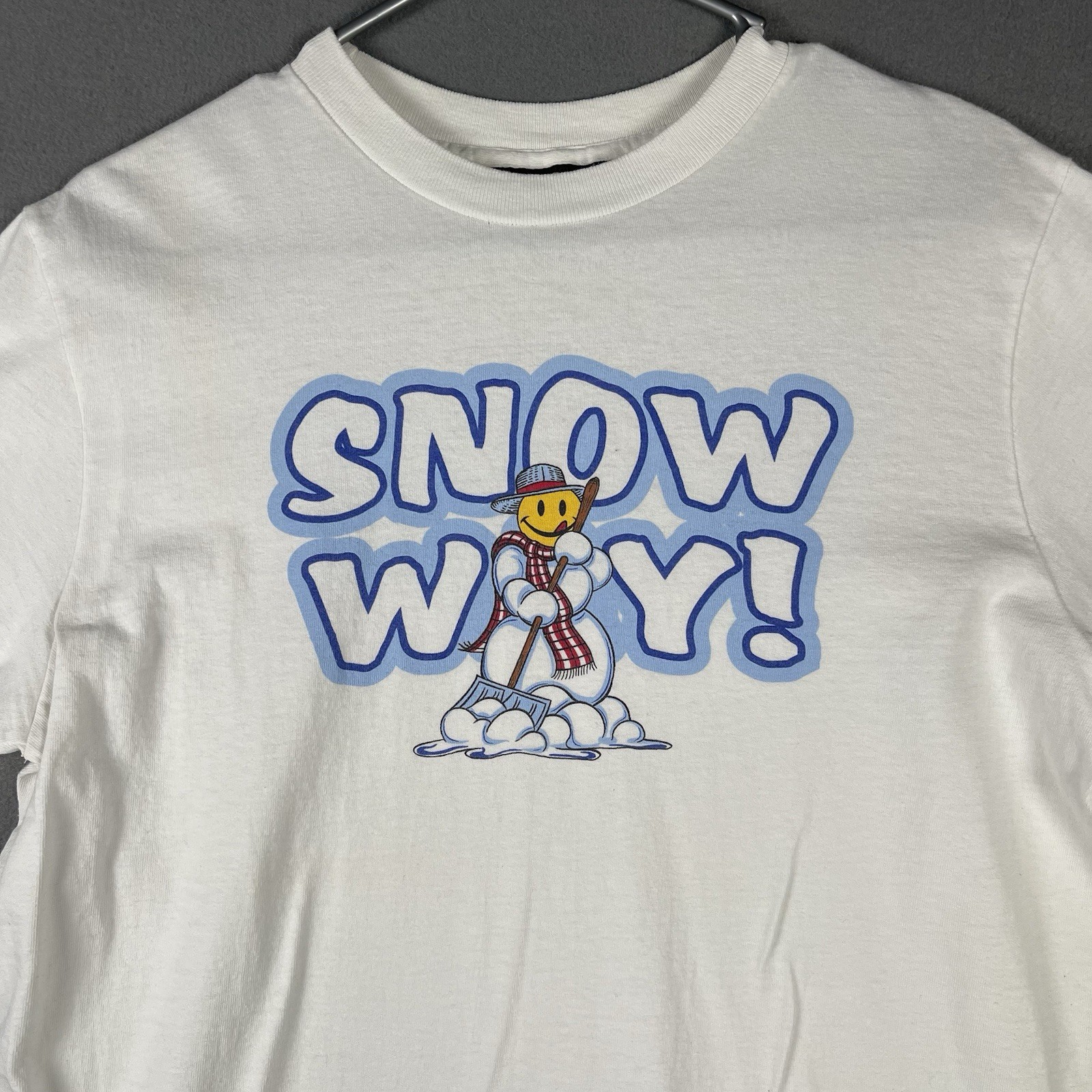 Joe Boxer Girlfriend Snow Way Shirt- One Size Fits All White Y2K Street Wear