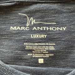 Marc Anthony Men’s Large Luxury Tee Shirt Medium Blue, Short Sleeve Cotton Blend