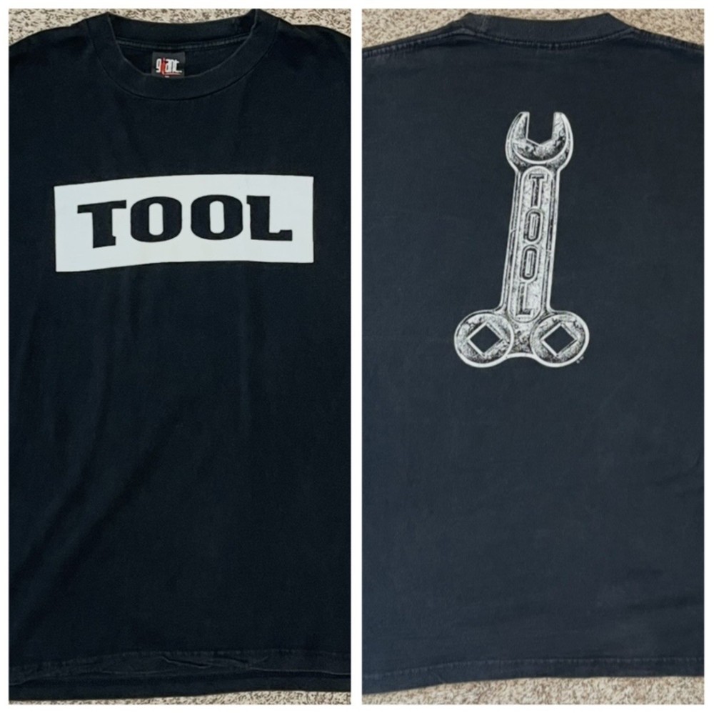 TOOL Dick Wrench Back Graphic Vintage Shirt Rare Giant Tag XL 1991