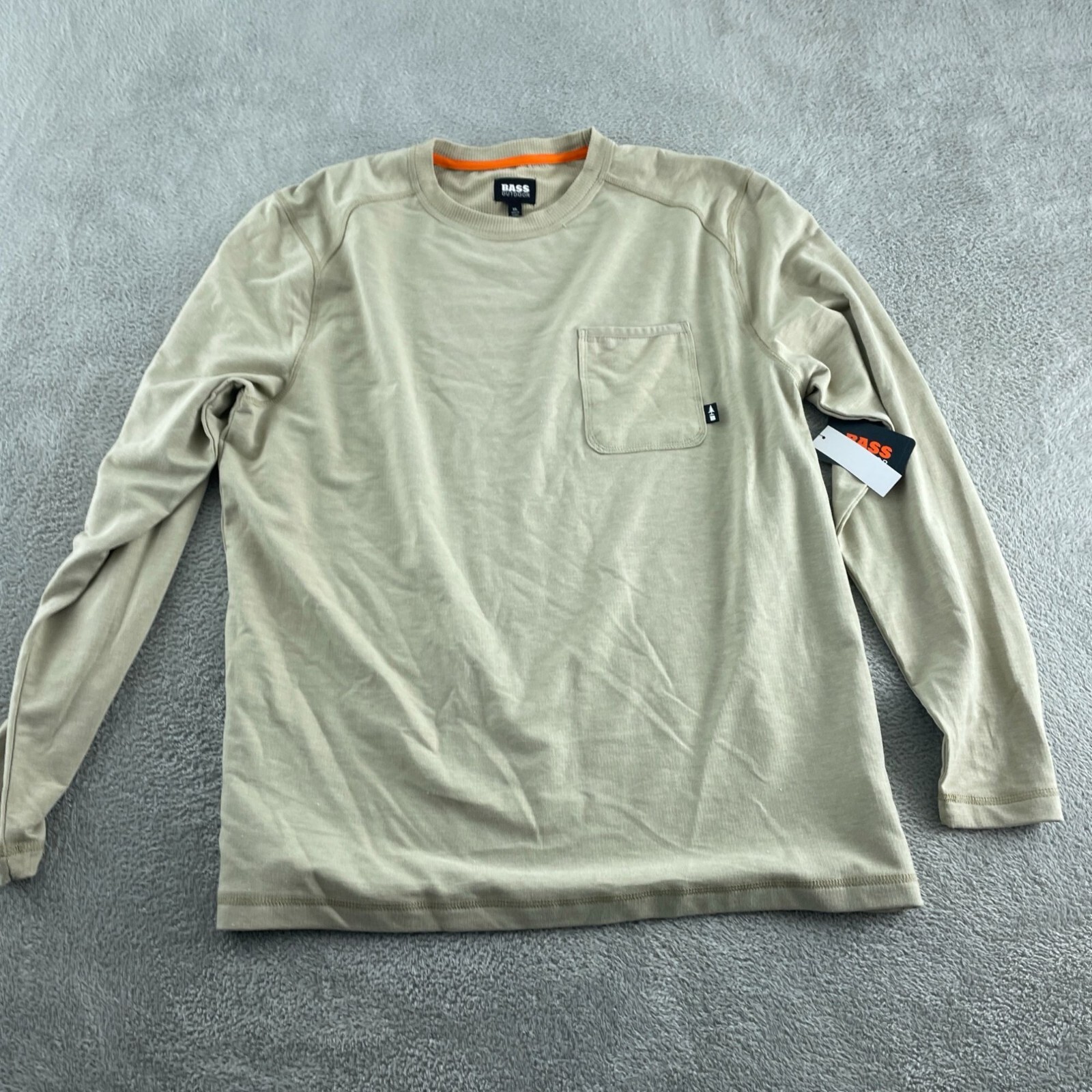 Bass Outdoor LS Utili-Tee Long Sleeve Shirt XL Tan NWT 1732 gallery