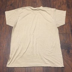 Skilcraft DSCP US Army Sand Basic Blank Crew Neck T-Shirt sz Large