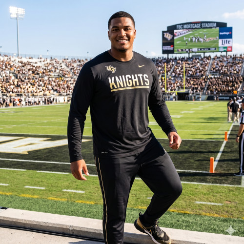 Men’s Nike Black UCF Knights Sideline Dri‑Fit Legend LS Tee – Style M‑22419 – XL