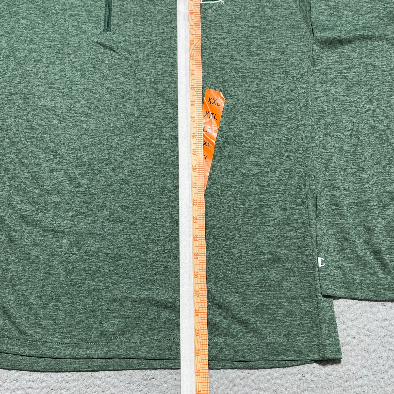 Miami Hurricanes Jacket Mens 2XL Green Champion 1/4 Zip Pullover New with Tags gallery