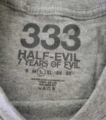 Half Evil 7 Year Limited Edition Tee T-Shirt Gray Size L (New In Bag)