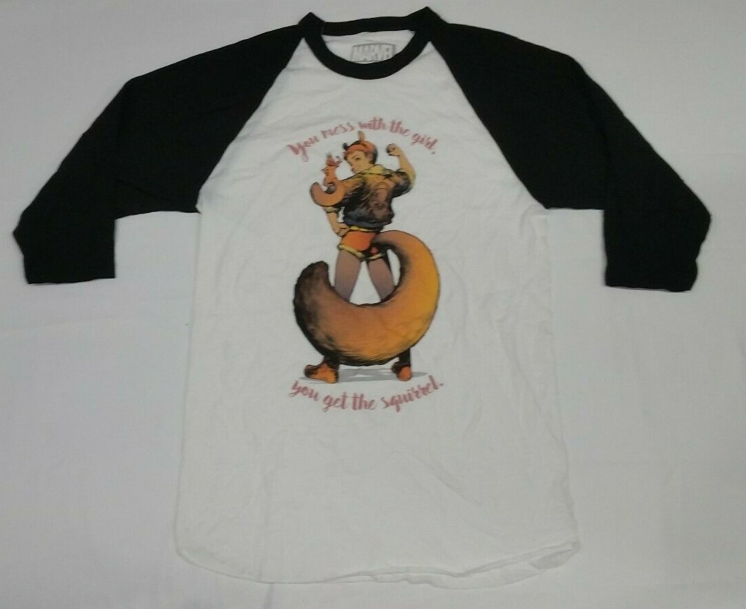 Marvel Squirrel Girl Raglan Style 3/4 Length Sleeve Adult Graphic S M L XL gallery