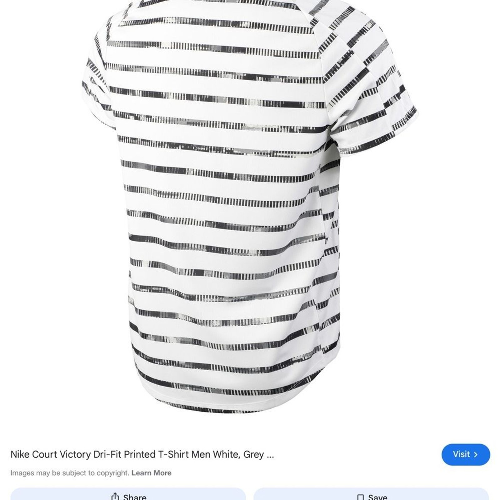 Nike Men's White and Black Striped Short Sleeve Tee gallery