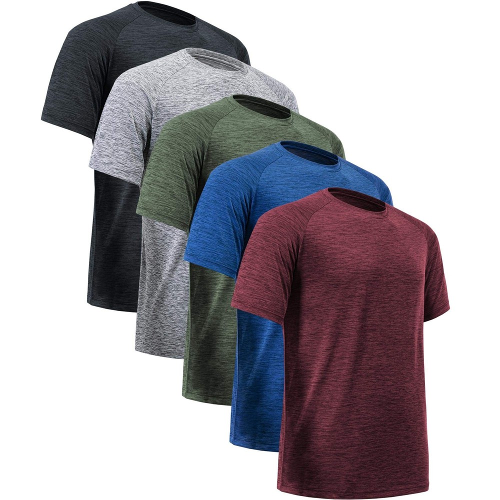 Workout Shirts for Men Short Sleeve Quick Dry Athletic Gym Active T Shirt Moi…