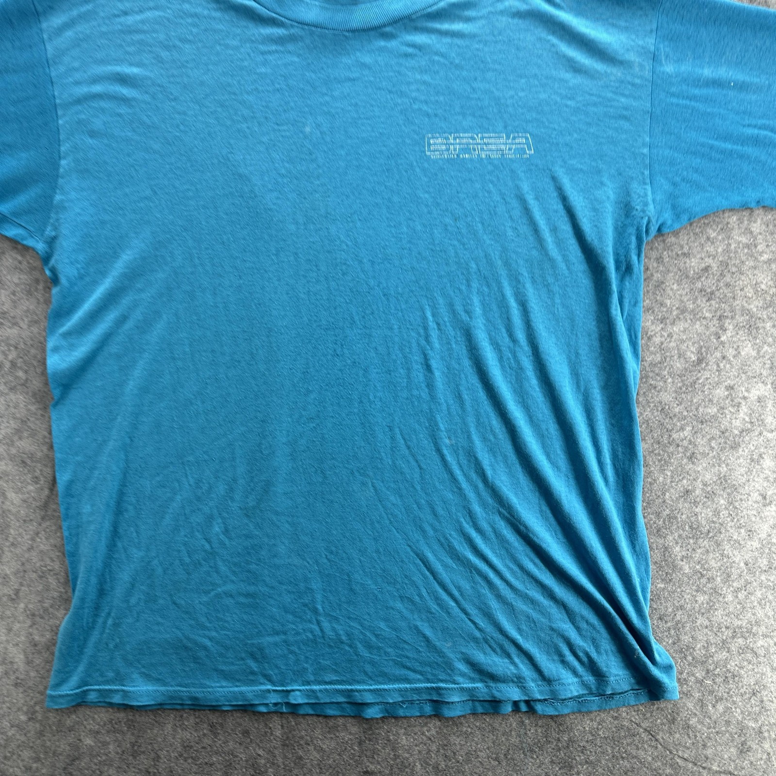 Vintage SERA Shirt Mens XL Blue Jerzees Made USA 50/50 Cotton Poly Soft Tee 90s gallery