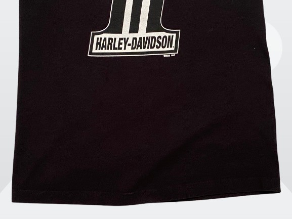 Harley Davidson 2022 Men's Black Macon Ga 75th Annv 2-Sided Graphic T-Shirt Med gallery