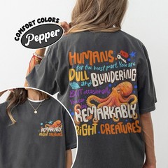 Remarkably Bright Creatures Marcellus Octopus Book Lover T-Shirt