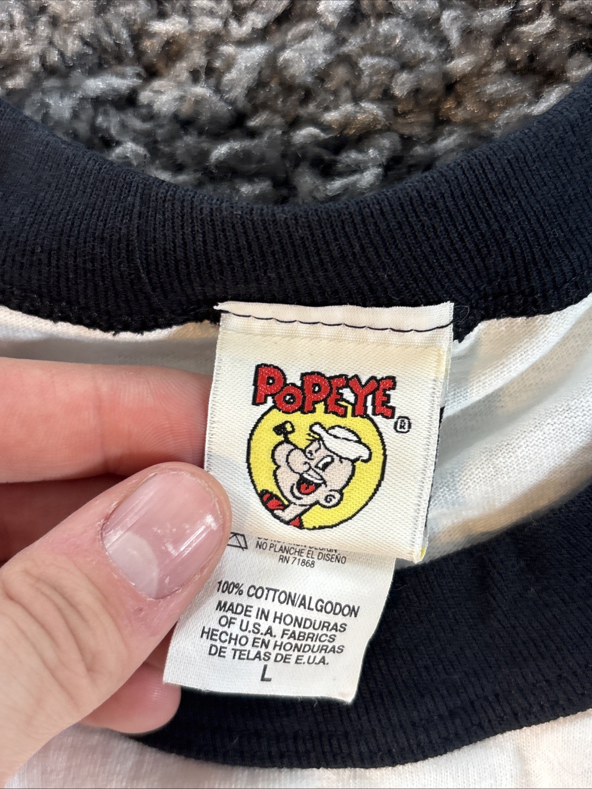 Vtg Popeye T Shirt Mens Large White Graphic Spinach I Y’am What I Y’am Y2K gallery