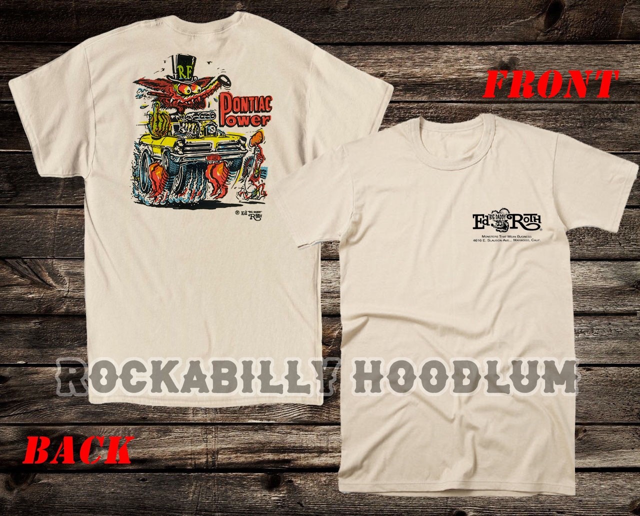 Retro Hot Rod Tee T Shirt Ed Big Daddy Roth Studios 60's Monster Pontiac Power gallery