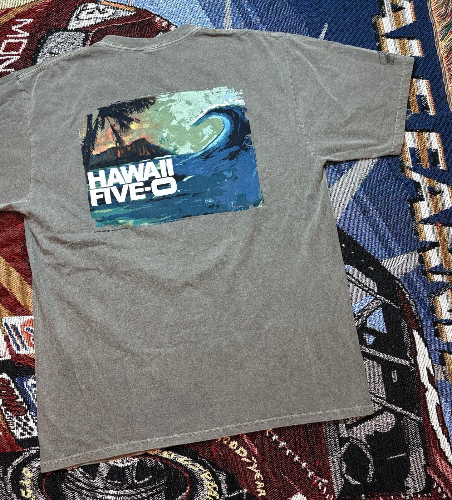 Hawaii Five-O Shirt TV Promo Crazy Shirts Men’s Large Dyed Gray Wash gallery