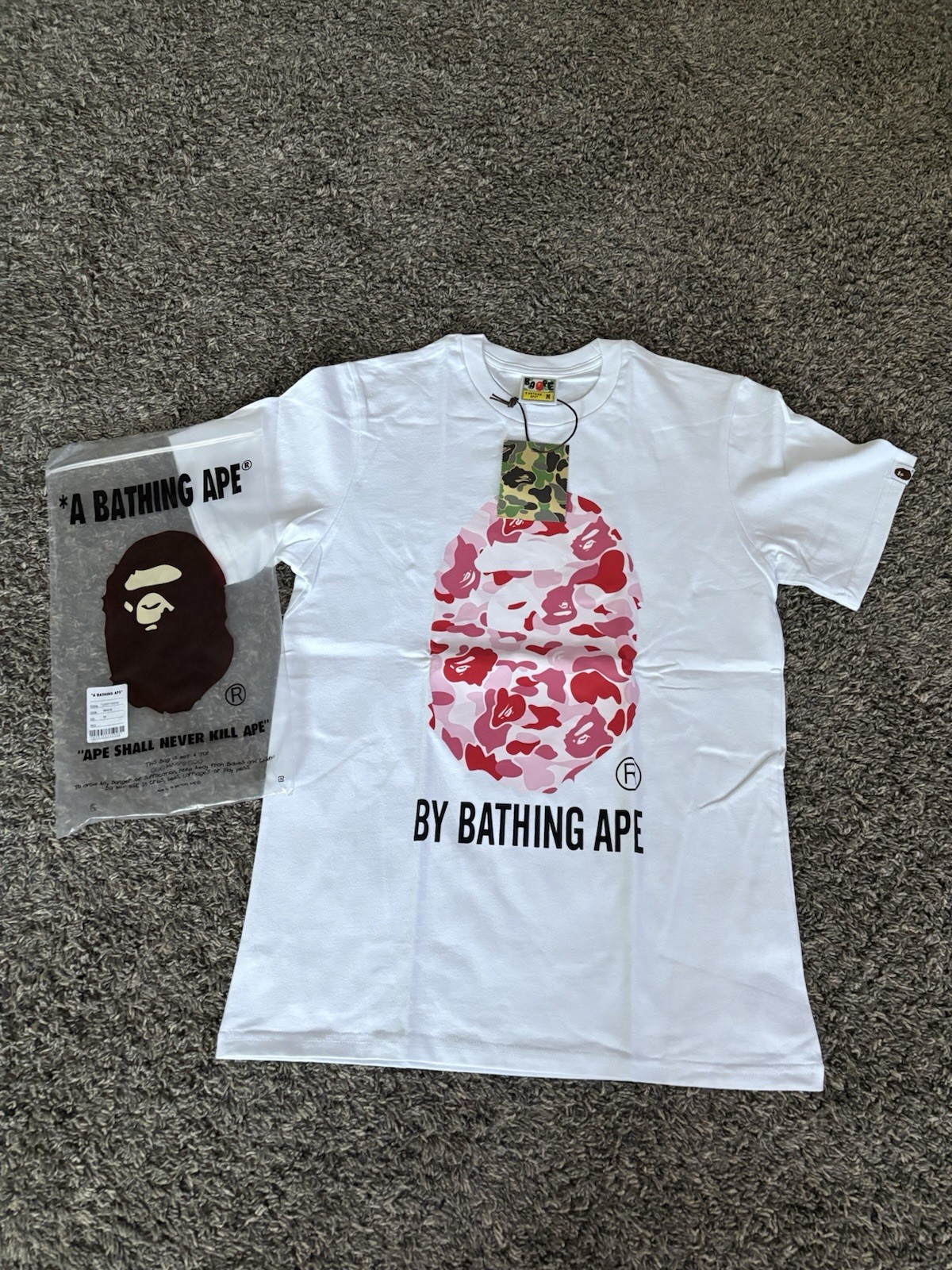 A Bathing Ape BAPE Men's L Cotton Graphic Logo Crew Neck Tee Lot of 3 gallery