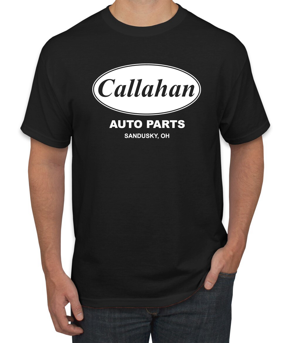 Callahan Auto Parts Sandusky Ohio Retro 90s Funny Tommy Boy Pop Culture Tshirt