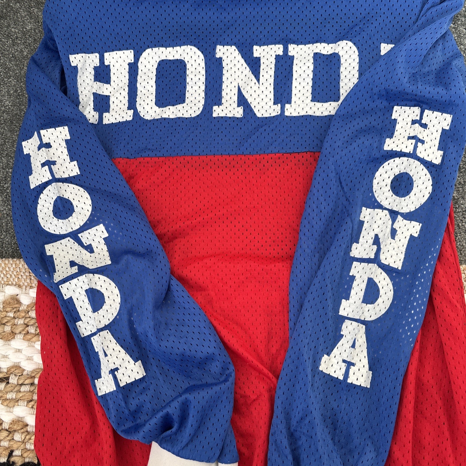 Vintage 70s 80s Honda Motocross BMX Mesh Jersey Shirt Mens Large Motorcycle Team gallery