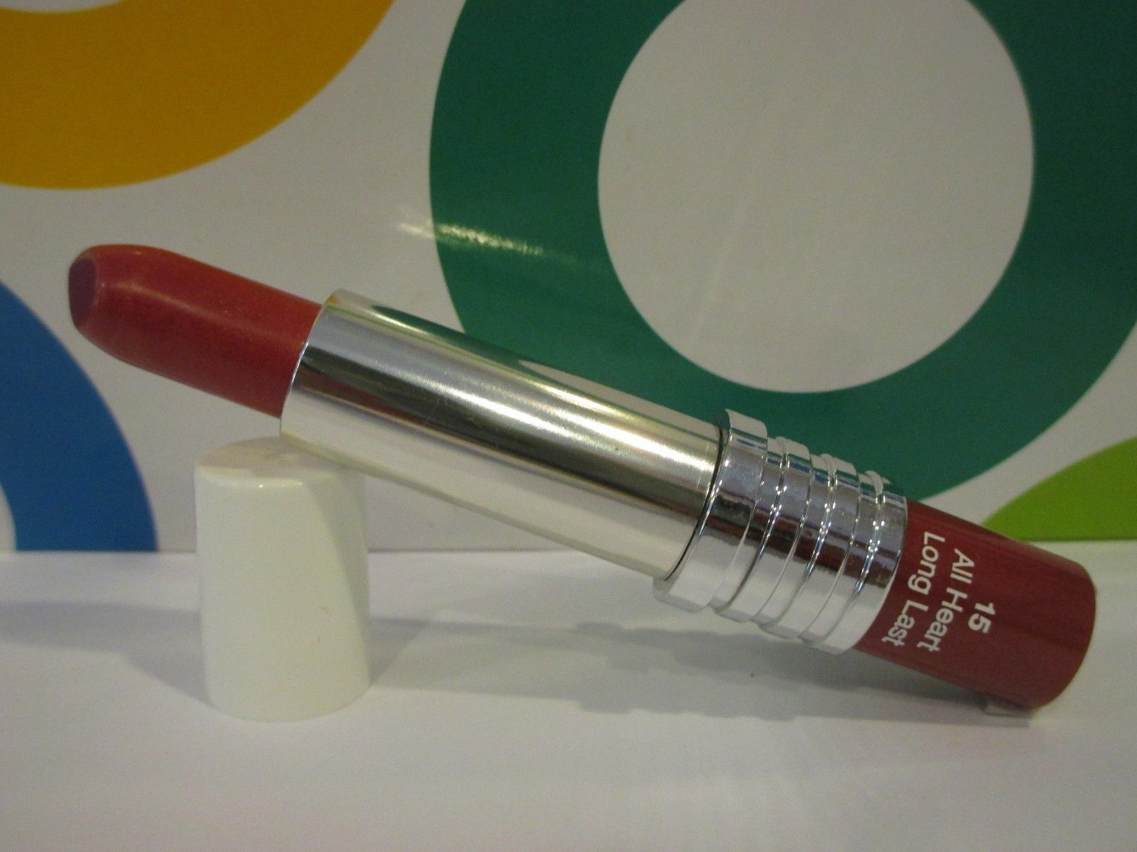 CLINIQUE ~ LONG LAST LIPSTICK ~ #15 ALL HEART ~ 0.14 OZ TESTER CASE / NO BOX
