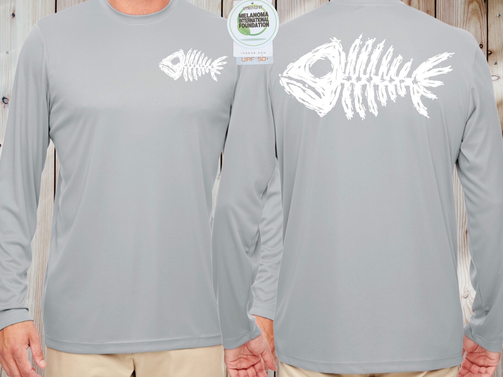 Microfiber Long Sleeve Fishing Shirt UPF 50 Col Neon Orange 1 gallery